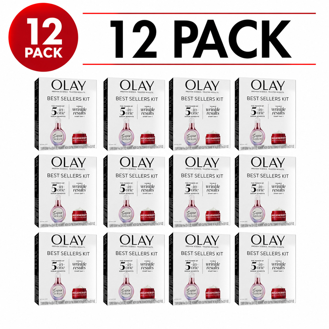 Lot of 6!! Olay Super Serum Regenerist Best Sellers Kit. Set Of 2. New In Box