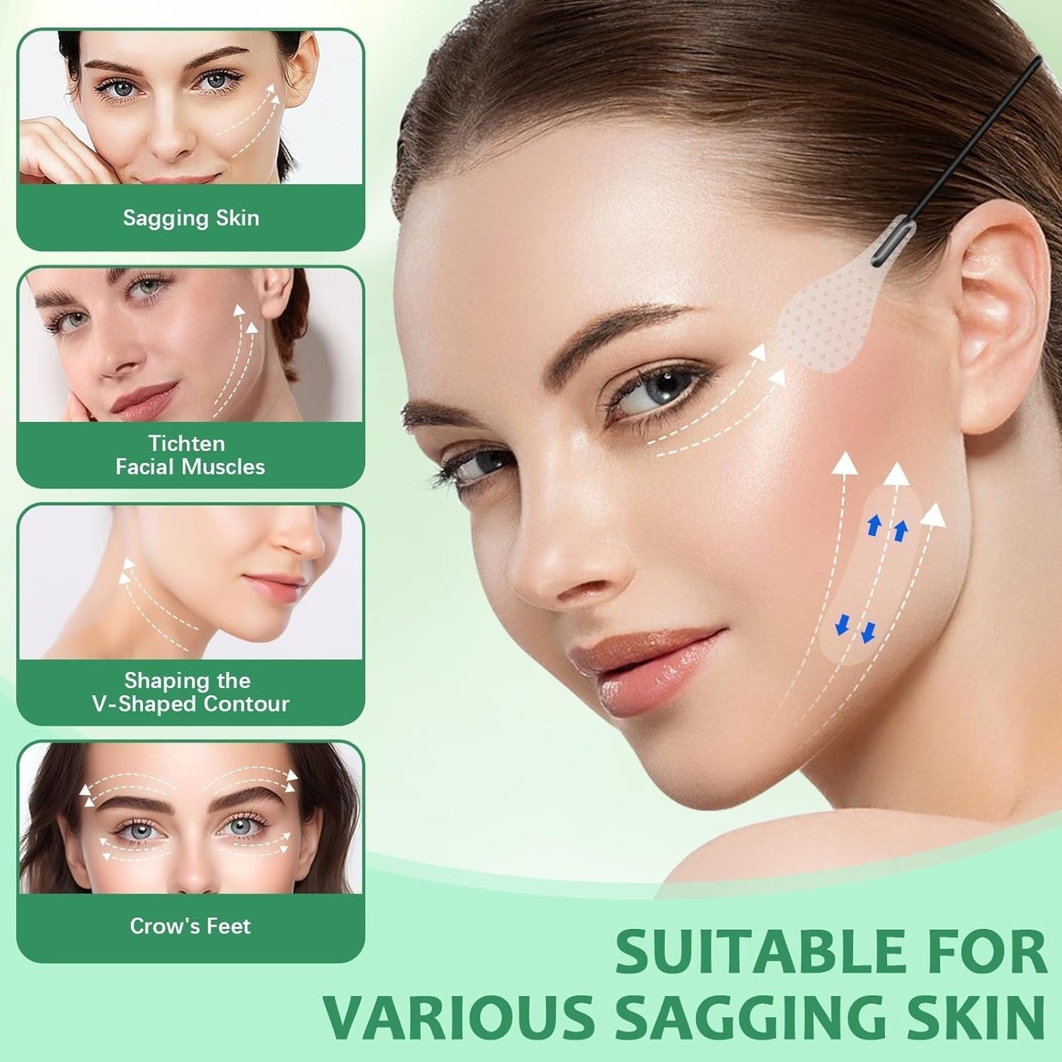 Face Lift Tape Invisible With String, Face Tape Lifting Invisible, Neck Lift Tap