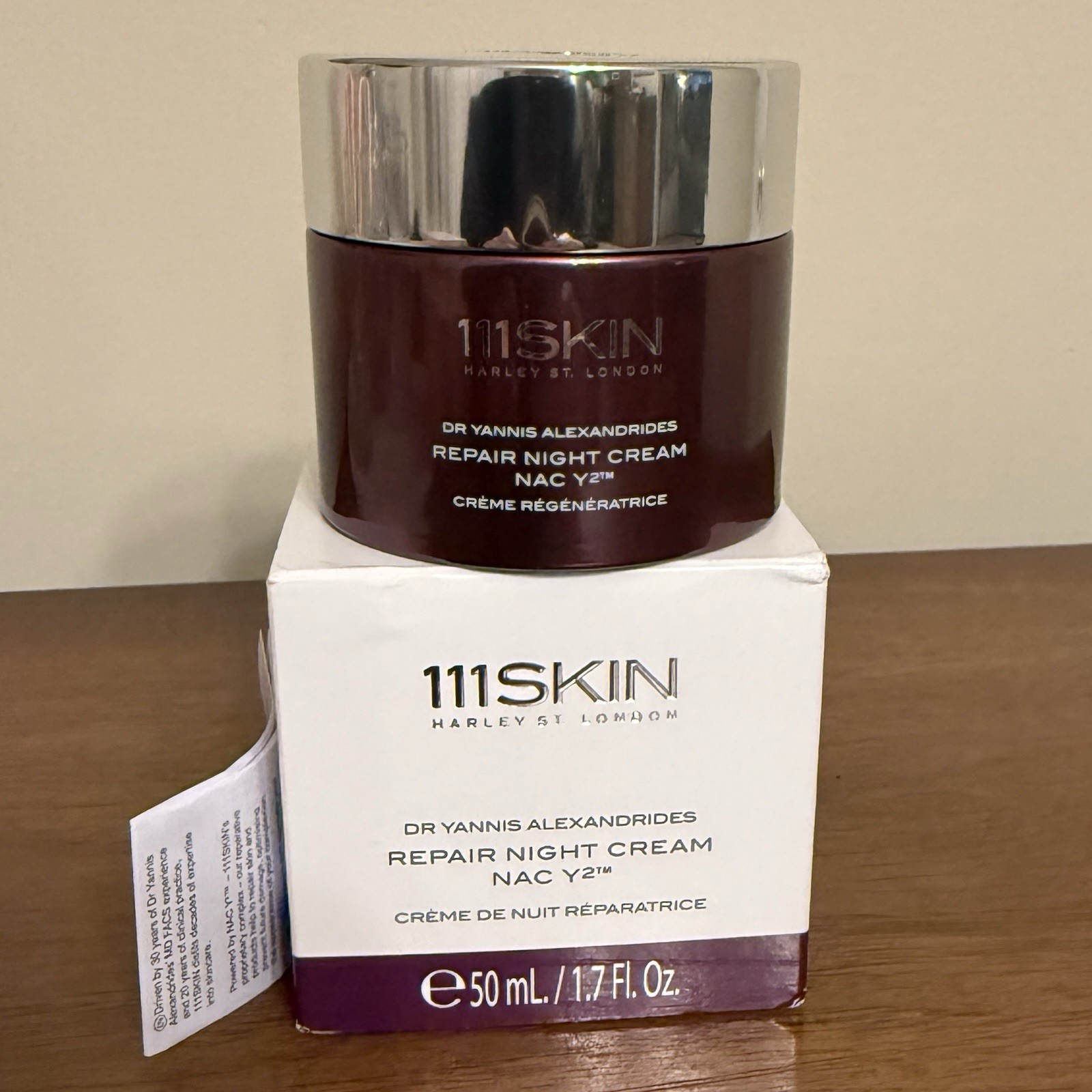111Skin Repair Night Cream NAC Y2, 1.7 oz, New In Box, Anti-Aging Wrinkle Cream