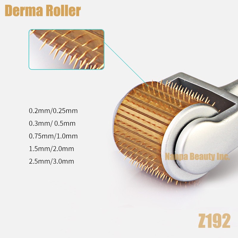 (192 Pins）Titanium Derma Roller For Scars, Stretch Marks Micro Derma Skin Roller