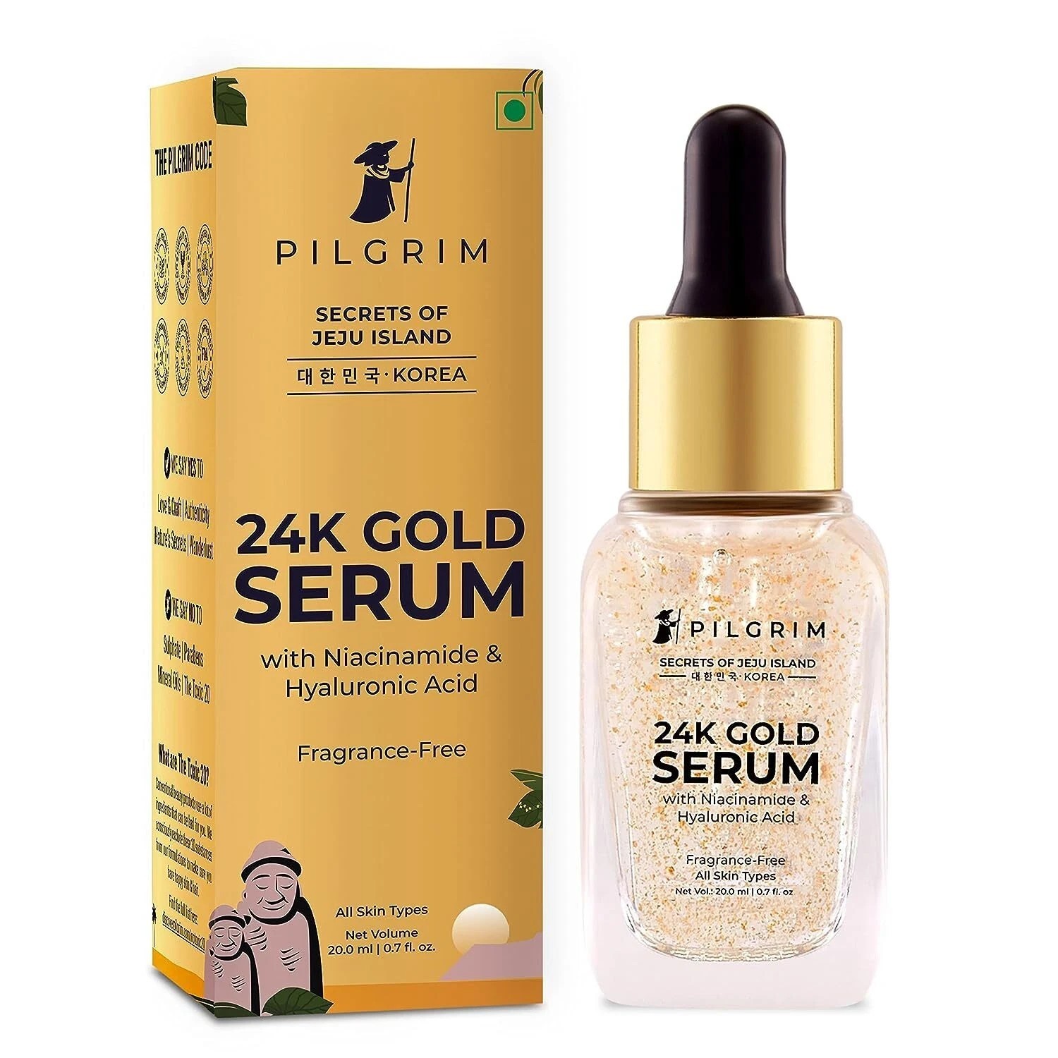 Pilgrim 24K Gold Face Serum With Niacinamide And Hyaluronic Acid 20ml