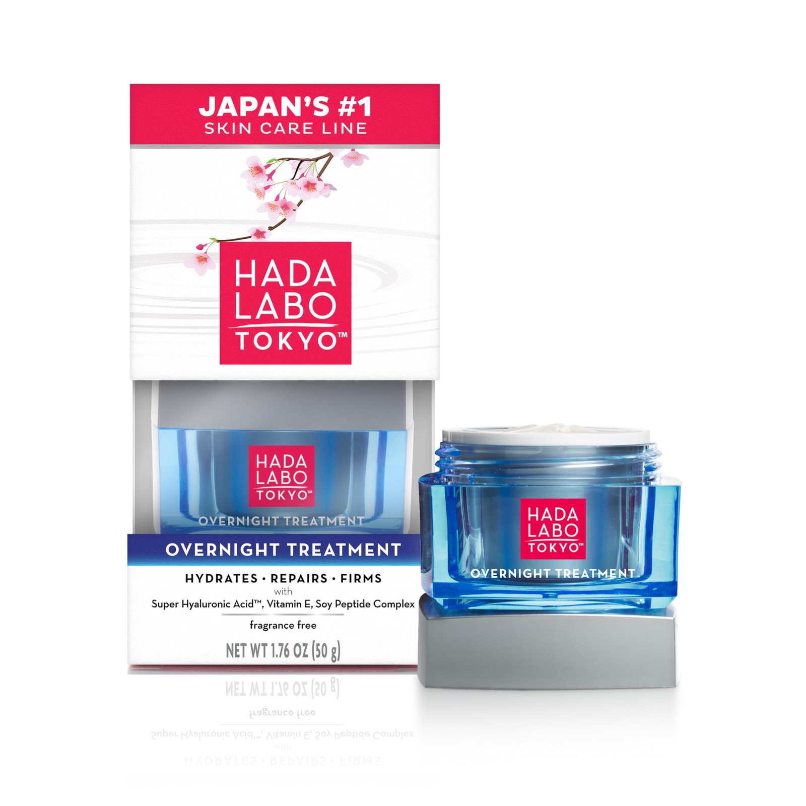 Hada Labo Tokyo Anti-Aging Overnight Treatment, Hyaluronic Acid Night Cream f…