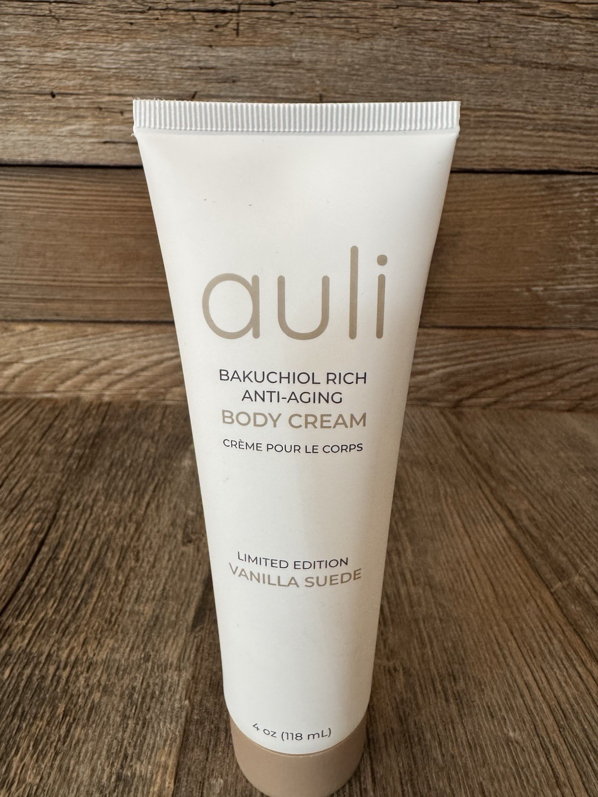 Auli Bakuchiol Rich Anti-Aging Body Cream in Limited Edition Vanilla Suede scent