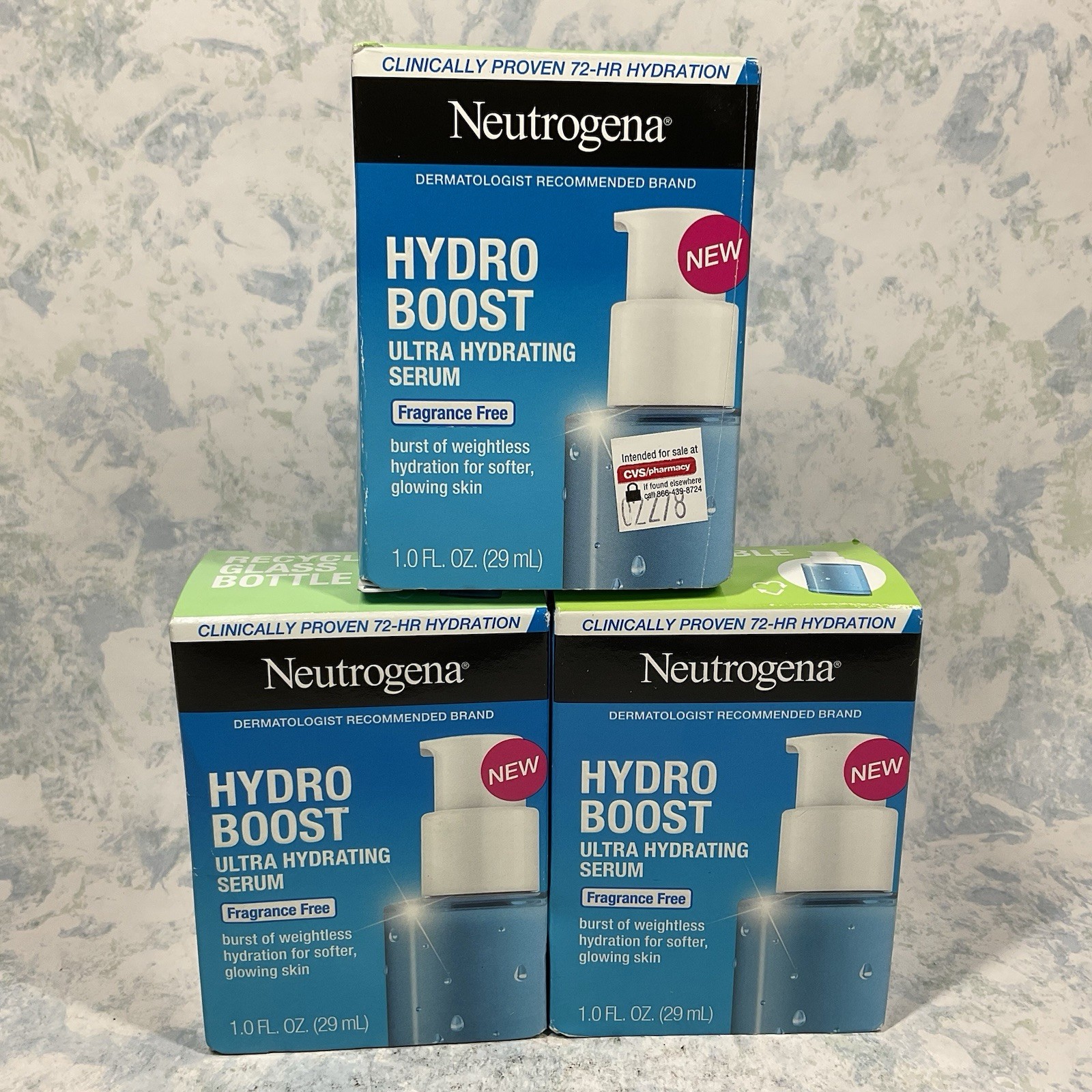 Neutrogena Hydro Boost Ultra Hydrating Serum 1oz – Lot of 3