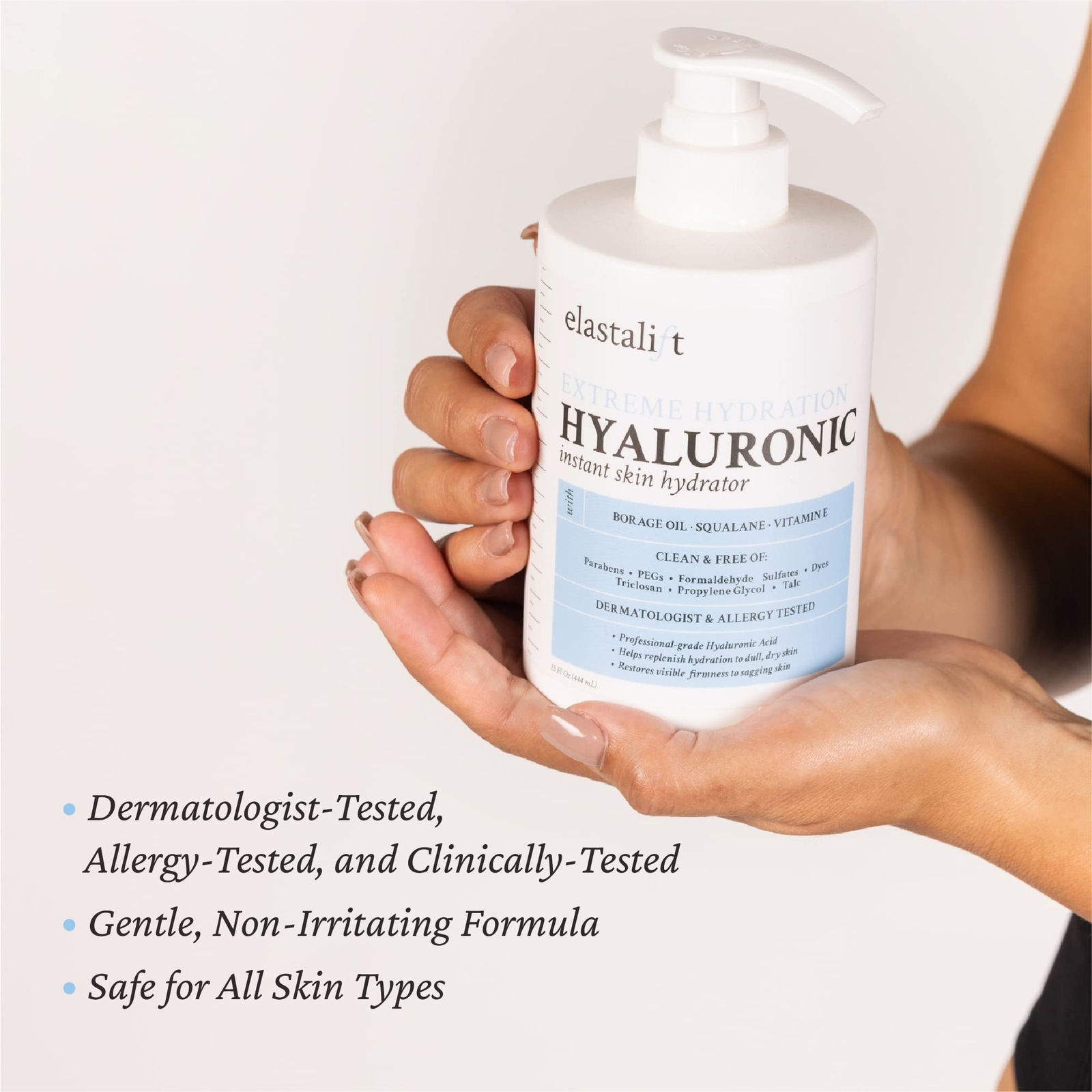 15 Fl Oz Hyaluronic Acid Skin Moisturizer Cream for Youthful Hydrated Skin