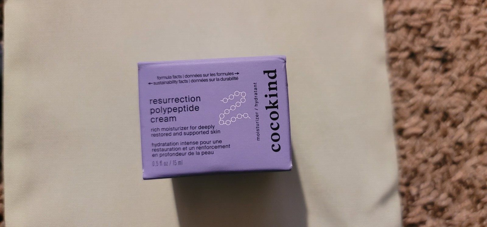 Cocokind Resurrection Polypeptide Cream 0.5 fl. oz. NIB
