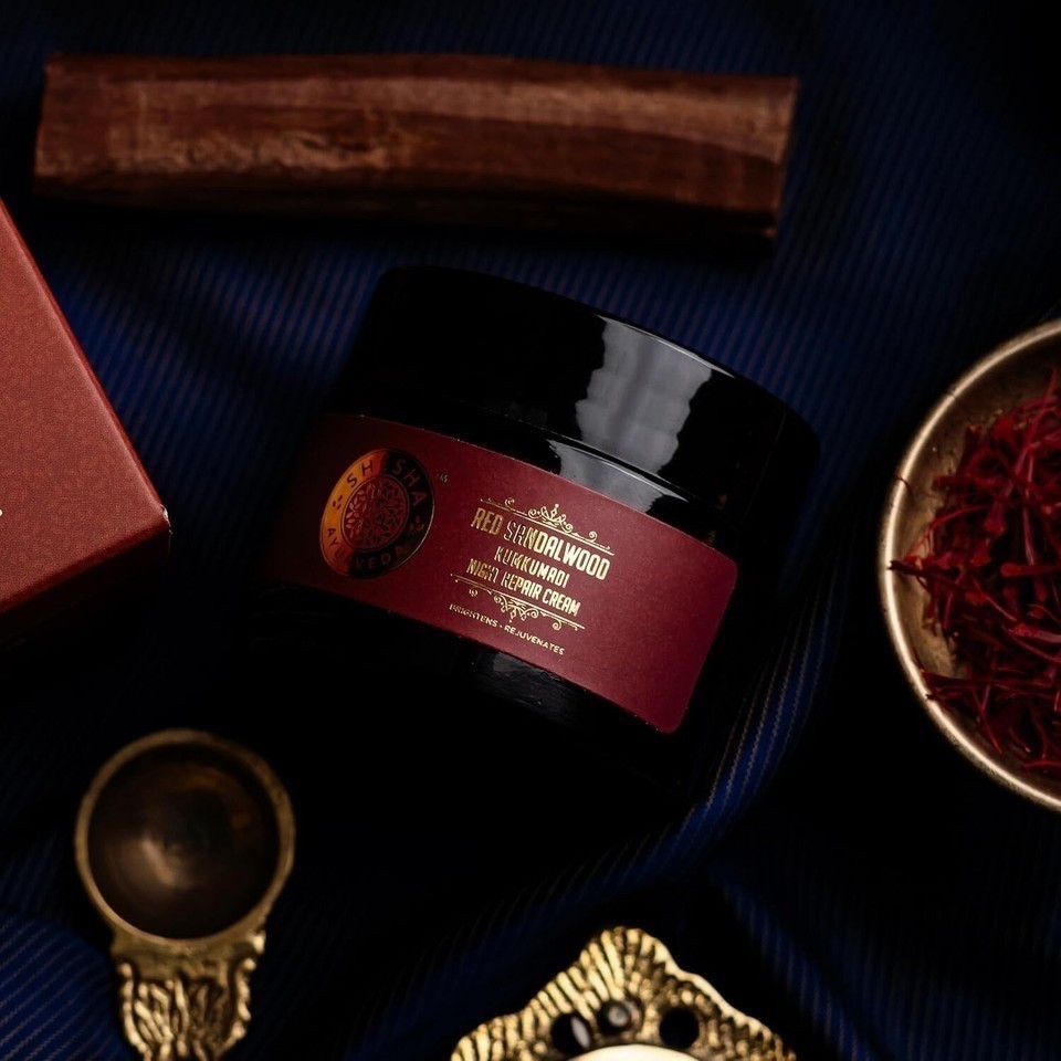 Shesha Ayurveda Red Sandalwood Kumkumadi Night Repair Cream 50gm