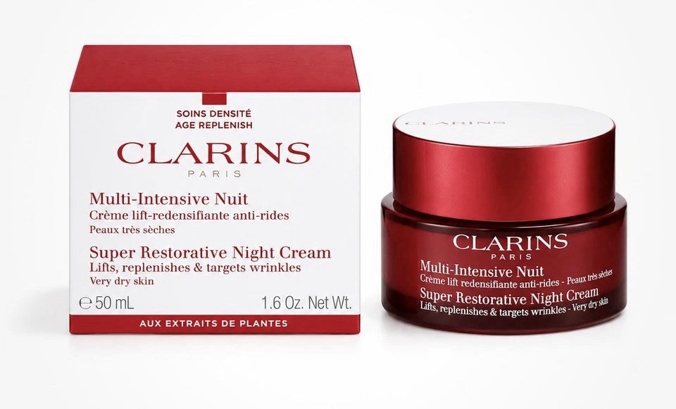 Clarins Super Restorative Night Cream for Mature Skin All Skin Types 1.7 oz