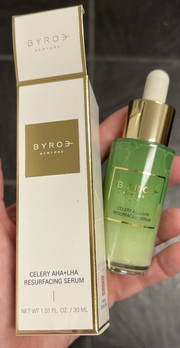 Byroe New York Celery AHA + LHA Resurfacing Serum 1.01 fl oz / 30 ml BNIB RTL$86