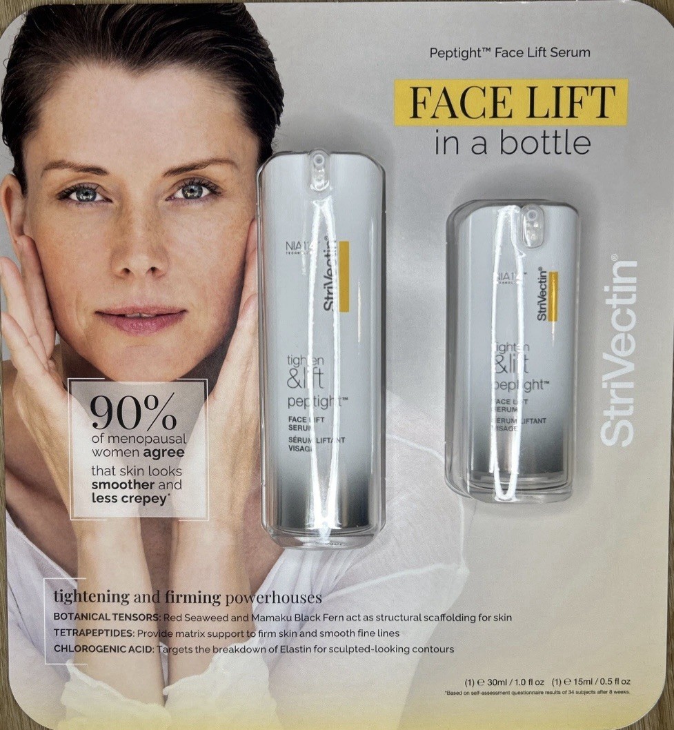NEW Strivectin Tighten & Lift Peptight Face Lift Serums 2 Pack 1oz & 0.5 Oz