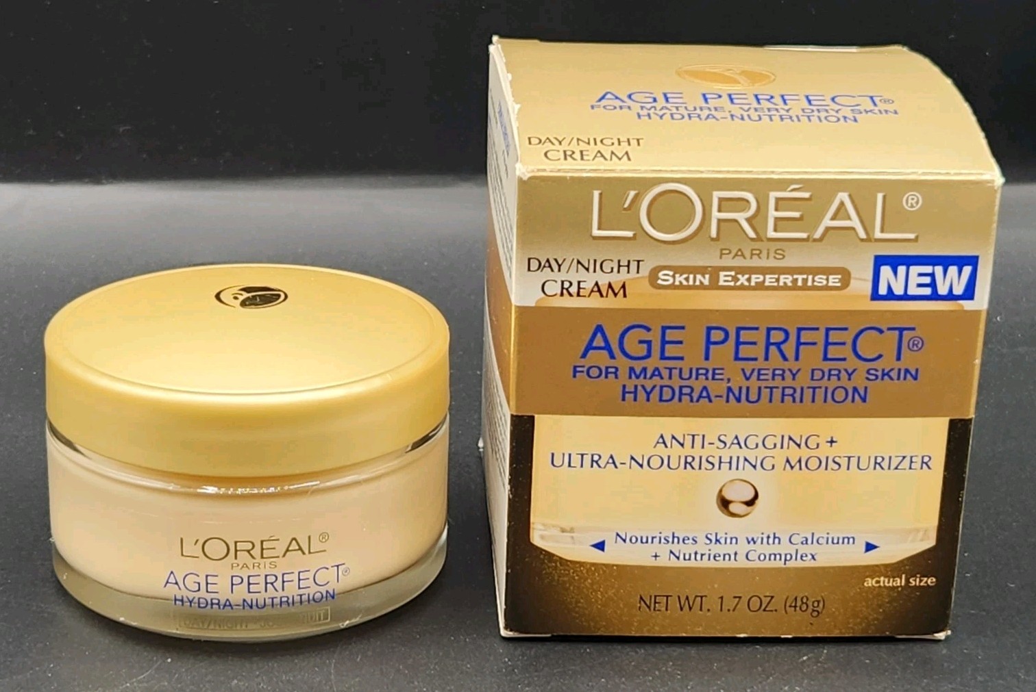 Loreal Age Perfect Day Night Cream Anti Sagging Dry Skin Moisturizer 1.7 oz NEW