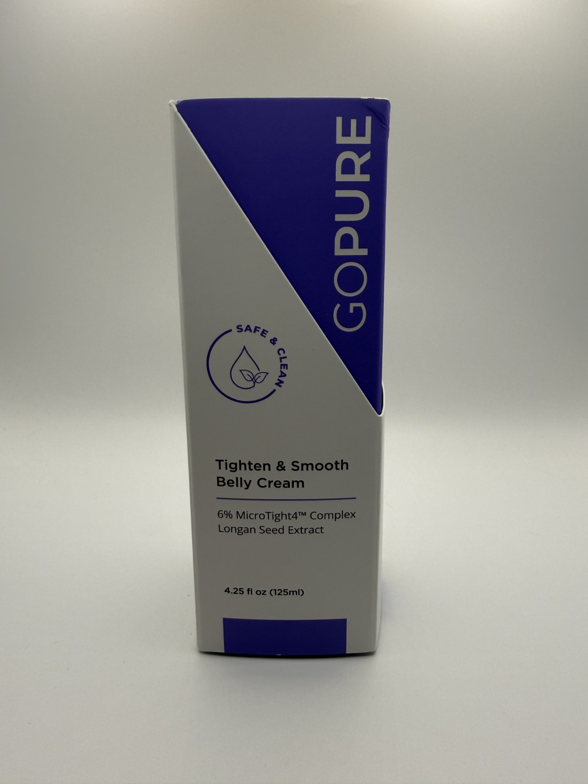 GoPure Tighten & Smooth Belly Cream Body Lotion 6% MicroTight4 Complex 4.25 oz