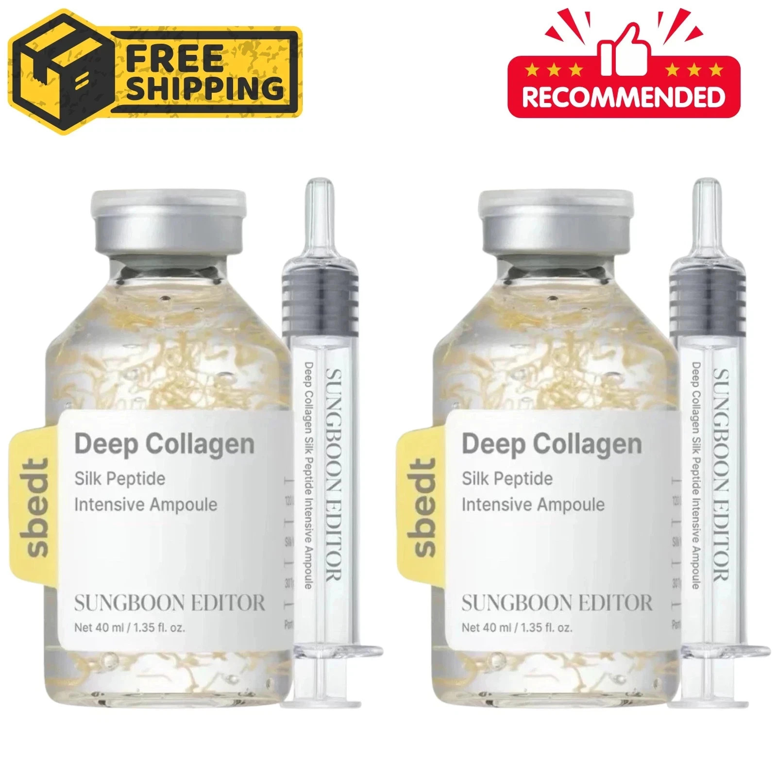 (2 Packs) SUNGBOON EDITOR Deep Collagen Silk Peptide Intensive Ampoule (30ml)New