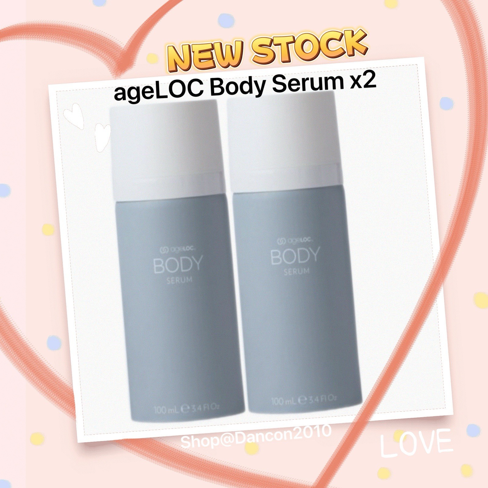 2 Bottles Of Nuskin nu skin ageLOC Body Serum pour lecorps