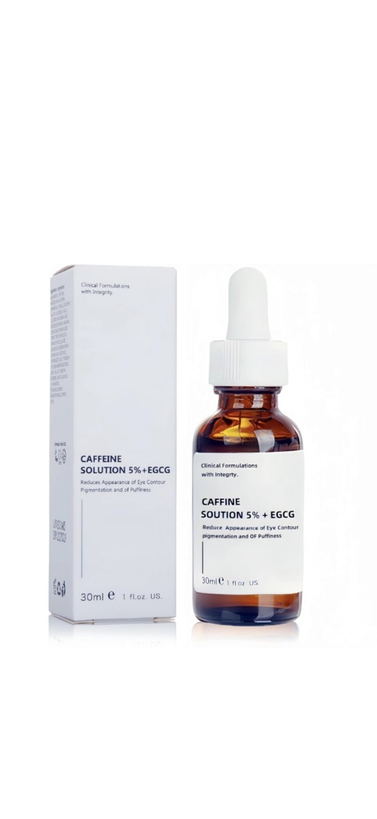 Caffeine Solution 5%+EGCG,Caffeine Eye Serum For Face,Reduces Dark Circles-1oz
