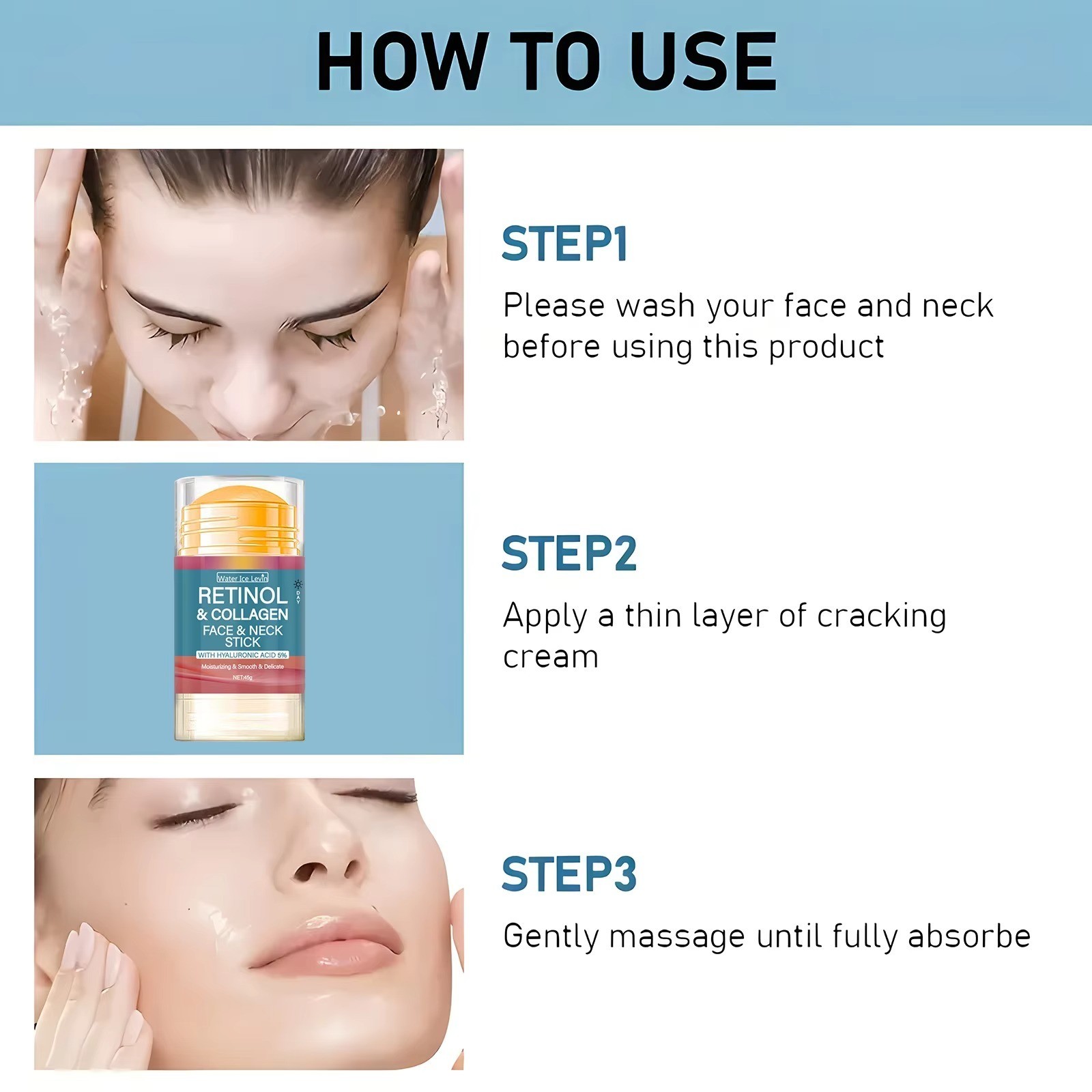 Retinol Lifting Firming Cream Stick Collagen Smooth wrinkles Face Cream 45g