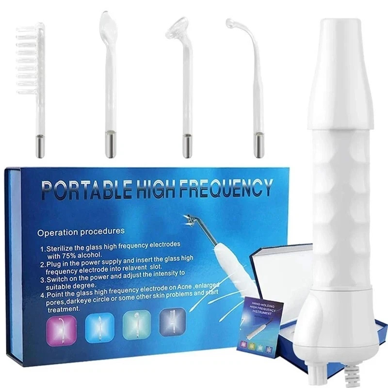 High Frequency Facial Skin Care Wand Machine Anti-aging Acne Hair Treatment Set