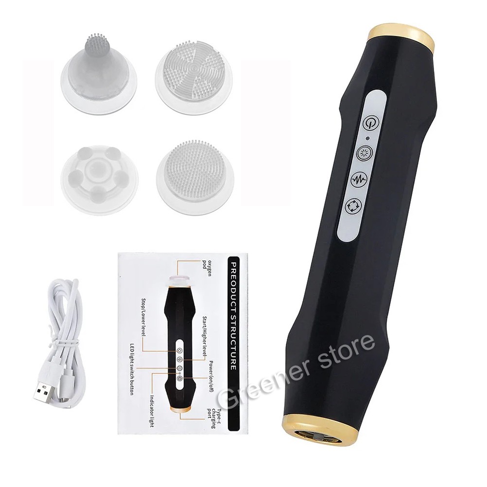 Facial SPA CO2 Bubble Oxygen Beauty Machine Gel Illumination Exfoliates Pods Kit