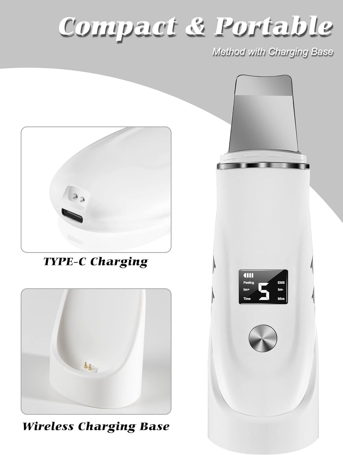 Gentle 4-in-1 Facial Skin Scrubber for All Skin Types – Spa Quality in Home