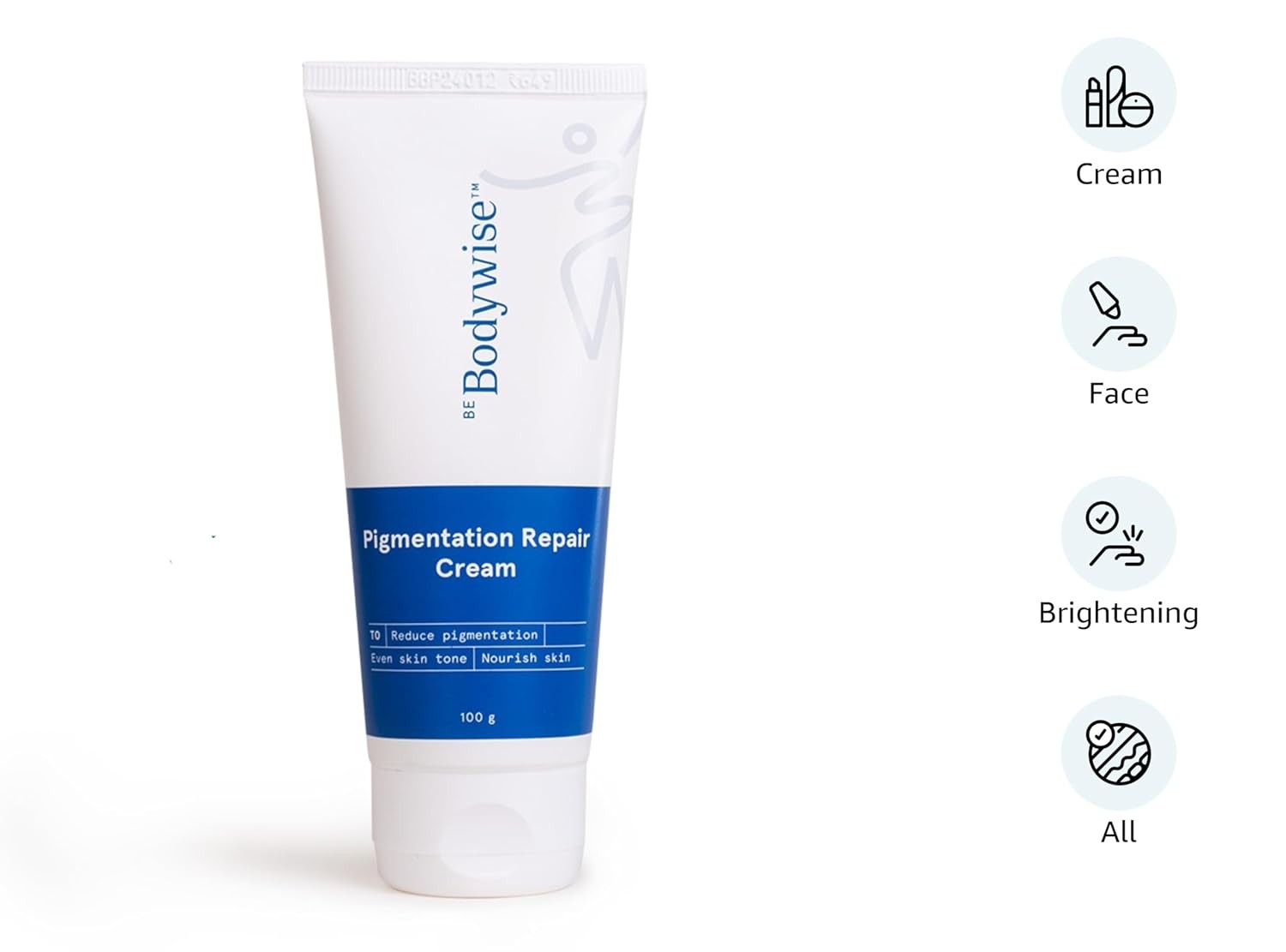 Be Bodywise Pigmentation Repair Cream 100g Dark Spots Neck Elbows Knees