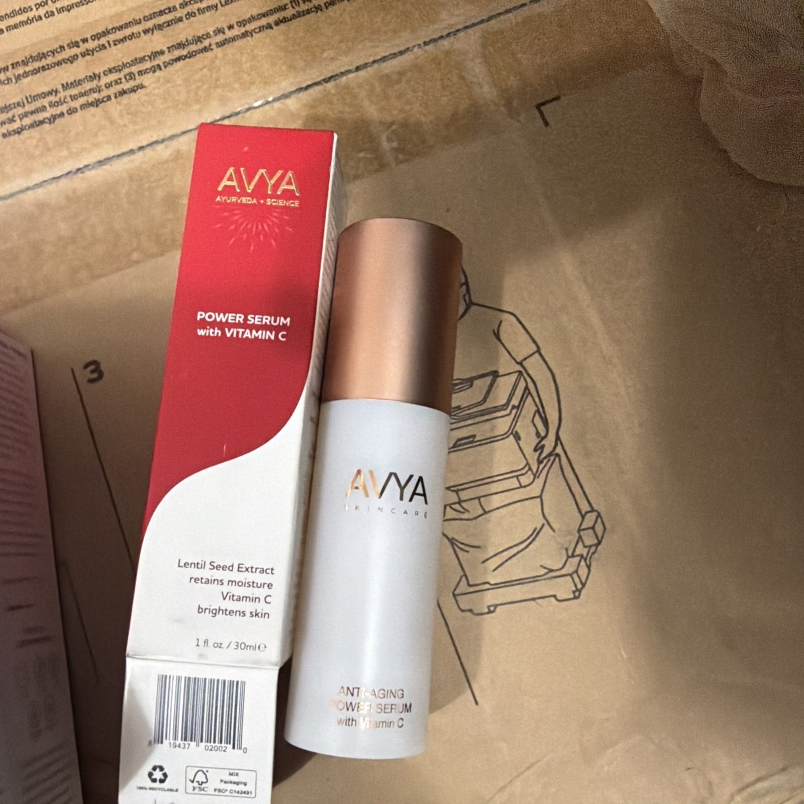 AVYA Hydroveda Restoring Vitamin C Face Serum Revitalizes Repairs Skin Fine Line