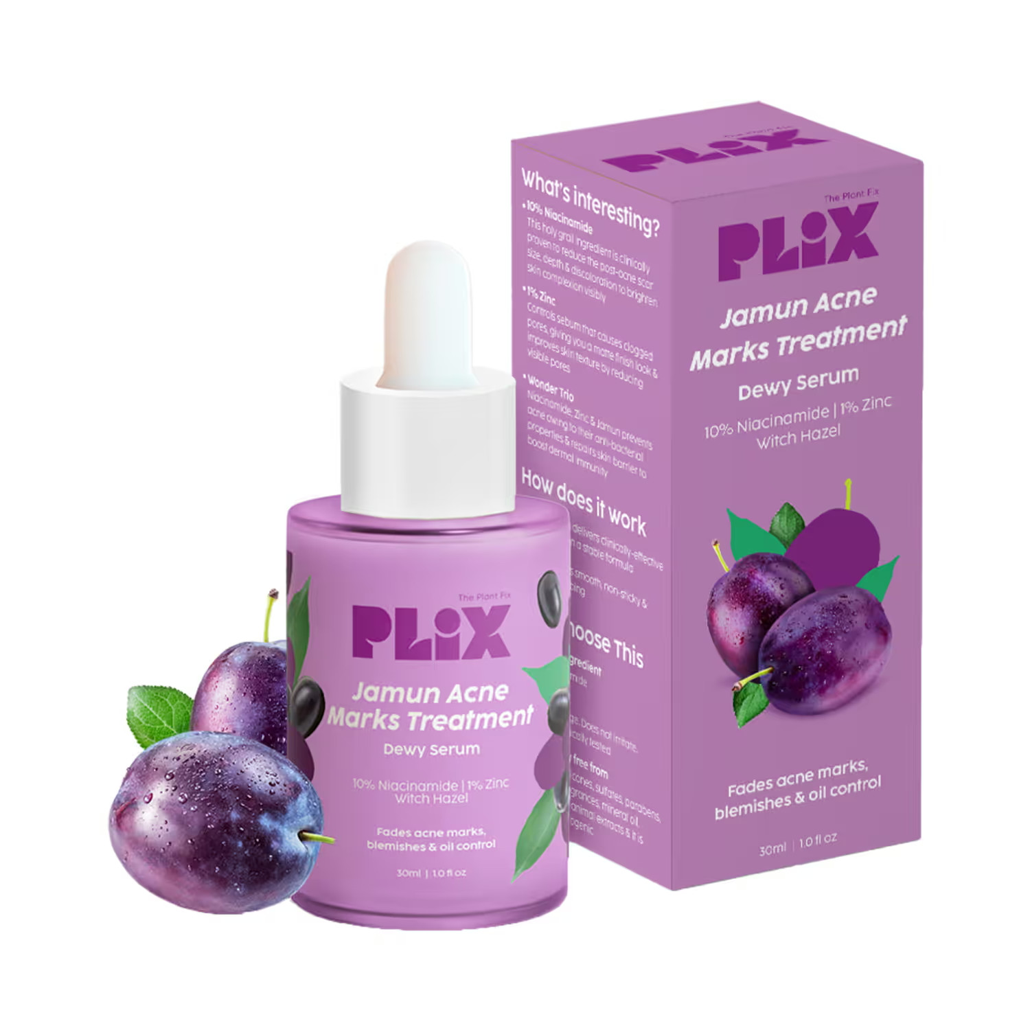 Plix 10% Niacinamide Jamun Face Serum (30 ml)