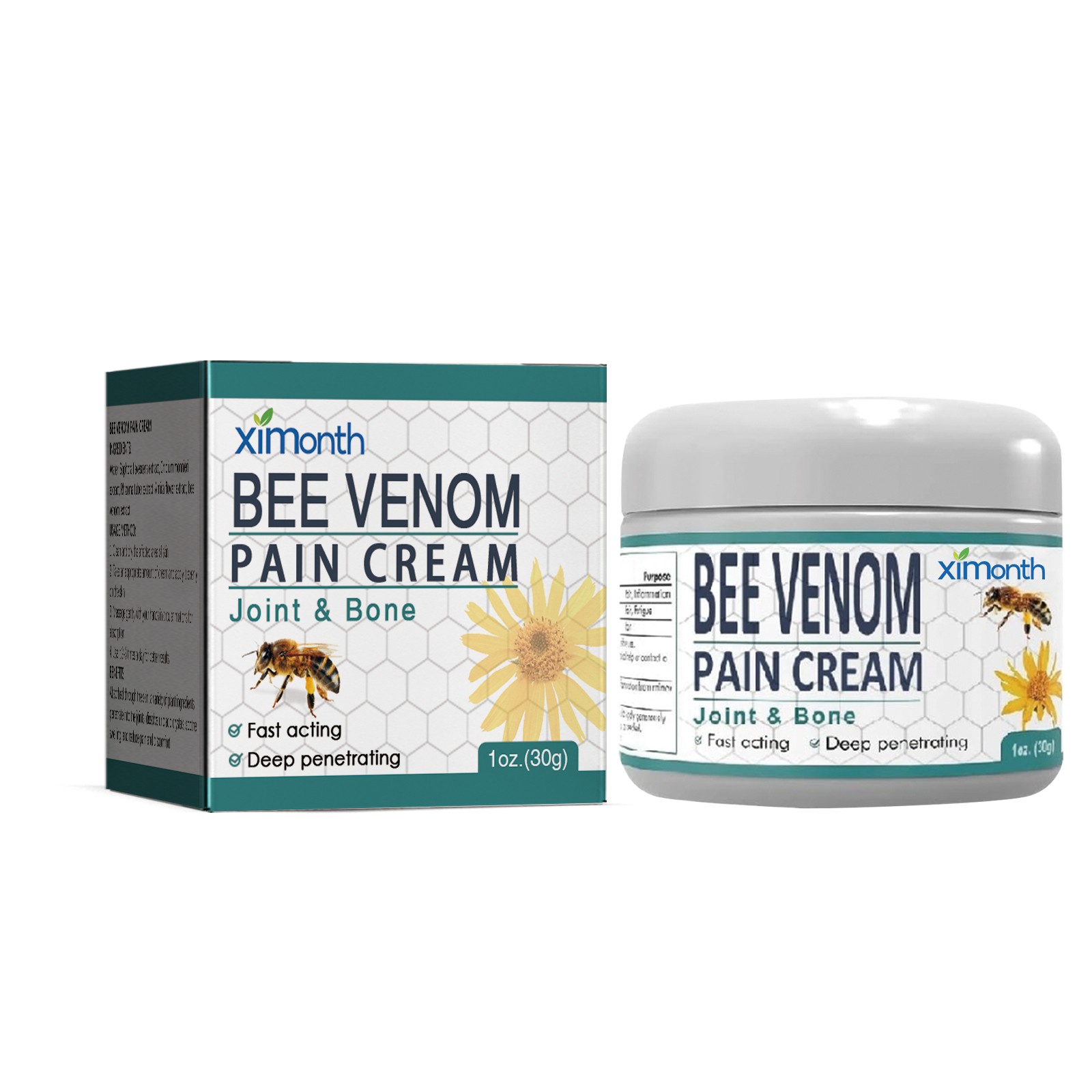 Ximonth Bee Venom Joint Cream, Relieves Hands Legs Bones Knees Lumbar Spine Sede