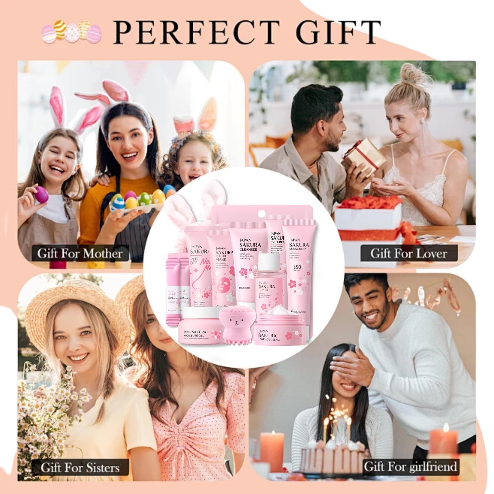Skincare Kit Sakura Teen Girls Gifts – Skin Care Set Travel Size Toiletries -…