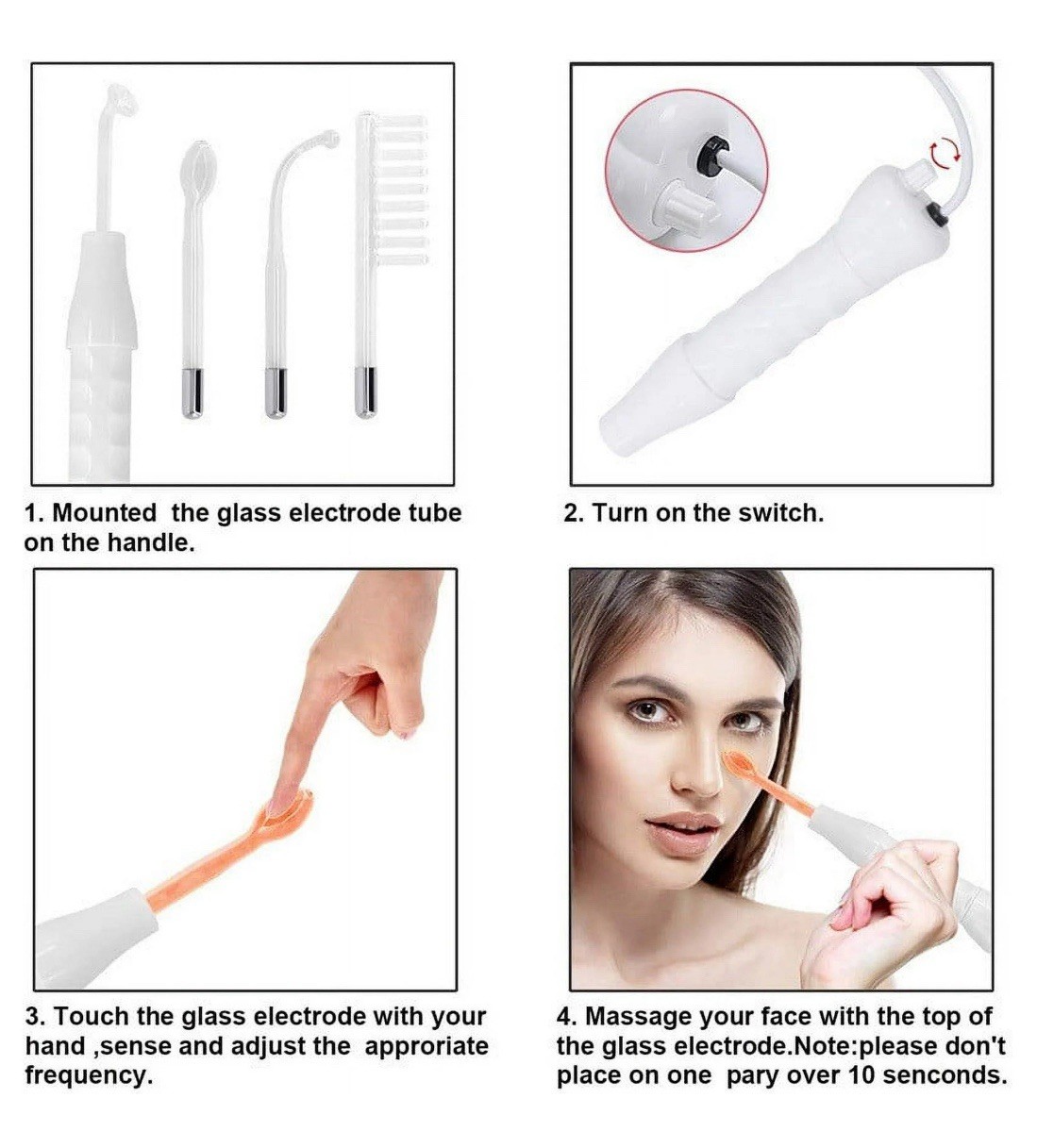 High Frequency Machine Portable Handheld Facial Wand Skin Tightening Wrinkles