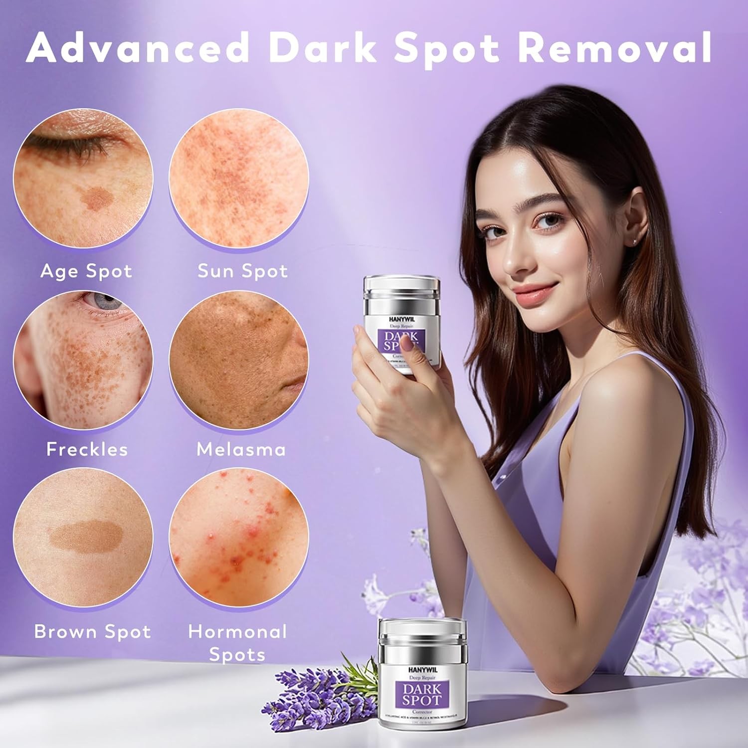 HANYWIL Dark Spot Remover for Face & Body, Remedy for Dark Spots with Natural In