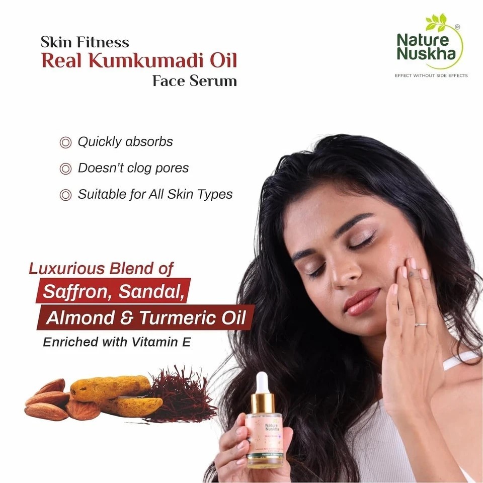 Nature Nuskha Real Kumkumadi Oil Face Serum For Dark Spot 25ml