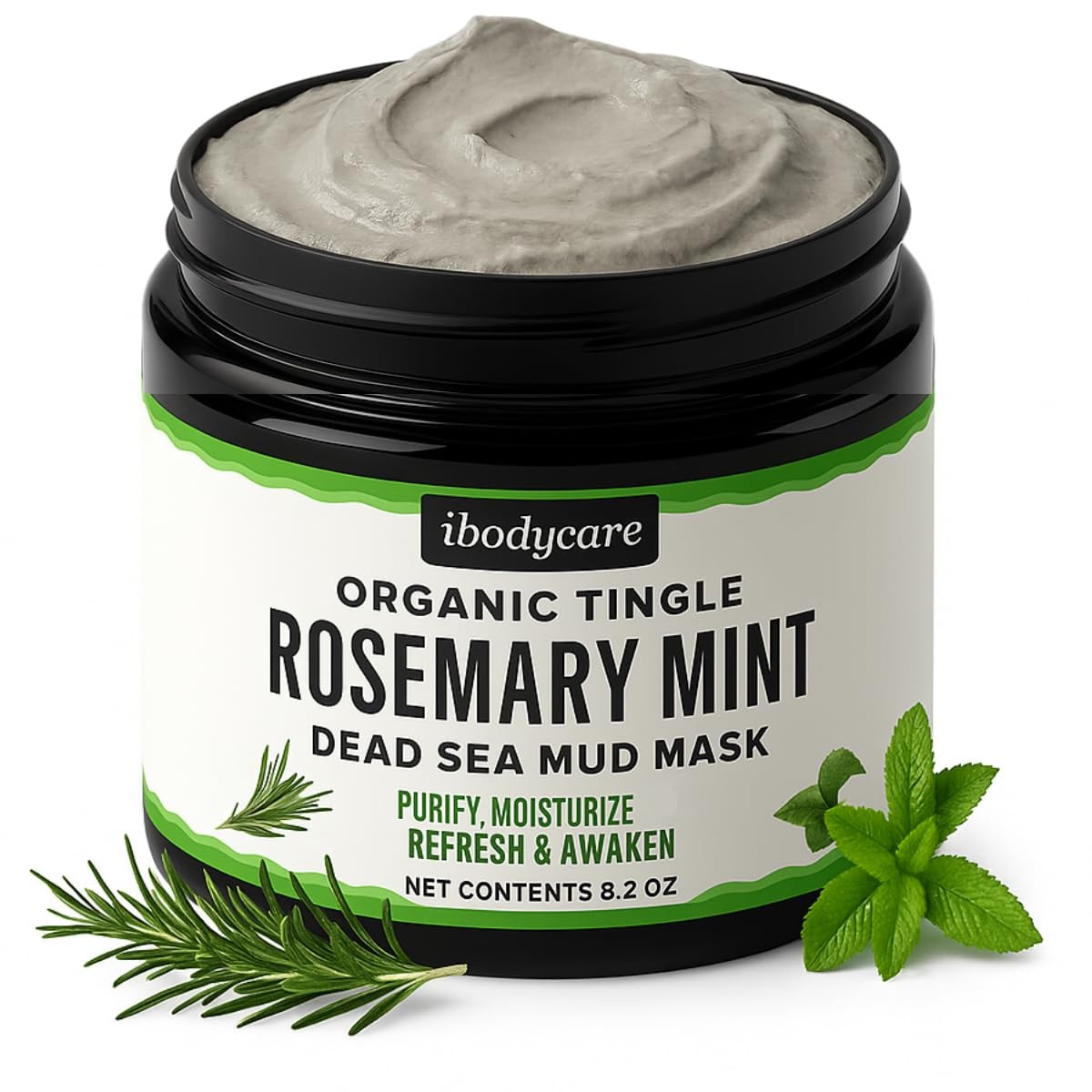 Rosemary Mint Dead Sea Mud Mask – Whipped Hydrating Clay Mask with Bentonite …