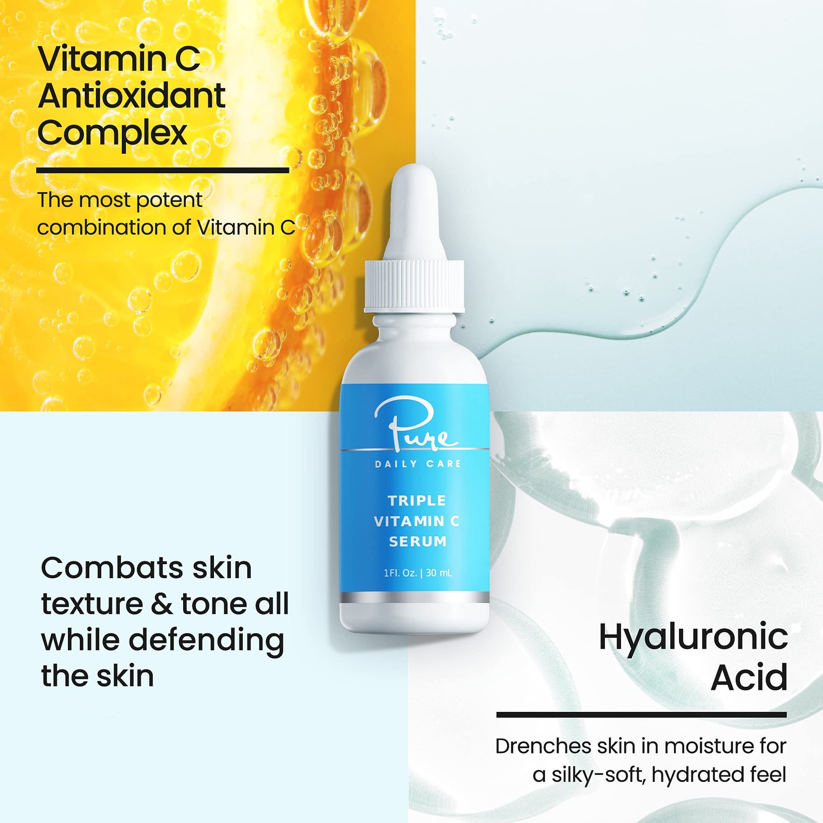 Triple Vitamin C Serum – Anti-Aging Antioxidant 1 Fl Oz (Pack of 1)