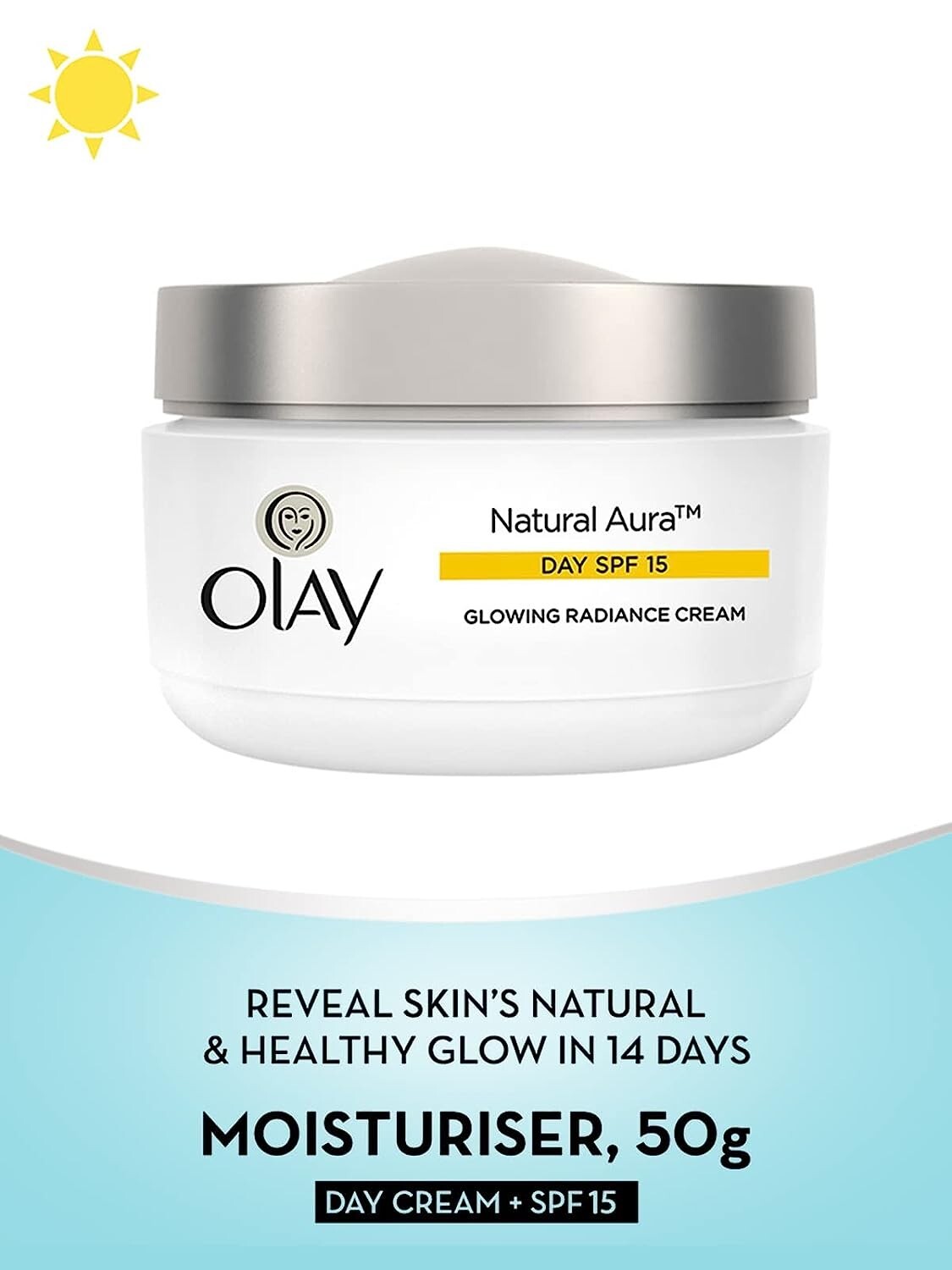 Olay Day Cream Natural Aura Glowing Radiance Cream SPF 15, 50g