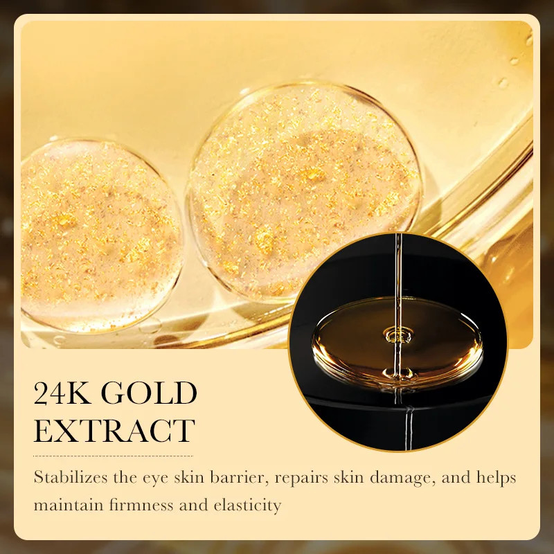 24K Gold Eye Cream Hyaluronic Acid Anti-Aging Firming Dark Circle Remover