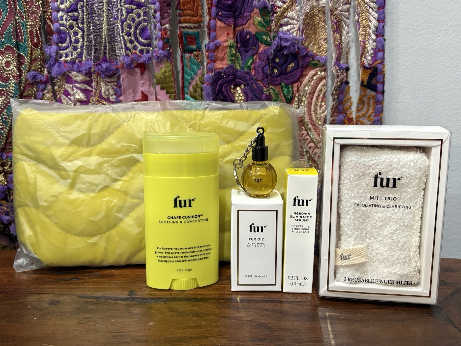 Authentic Fur Oil Serum Mitt Stick Travel & Mini Size & Pouch Set Of 6 New