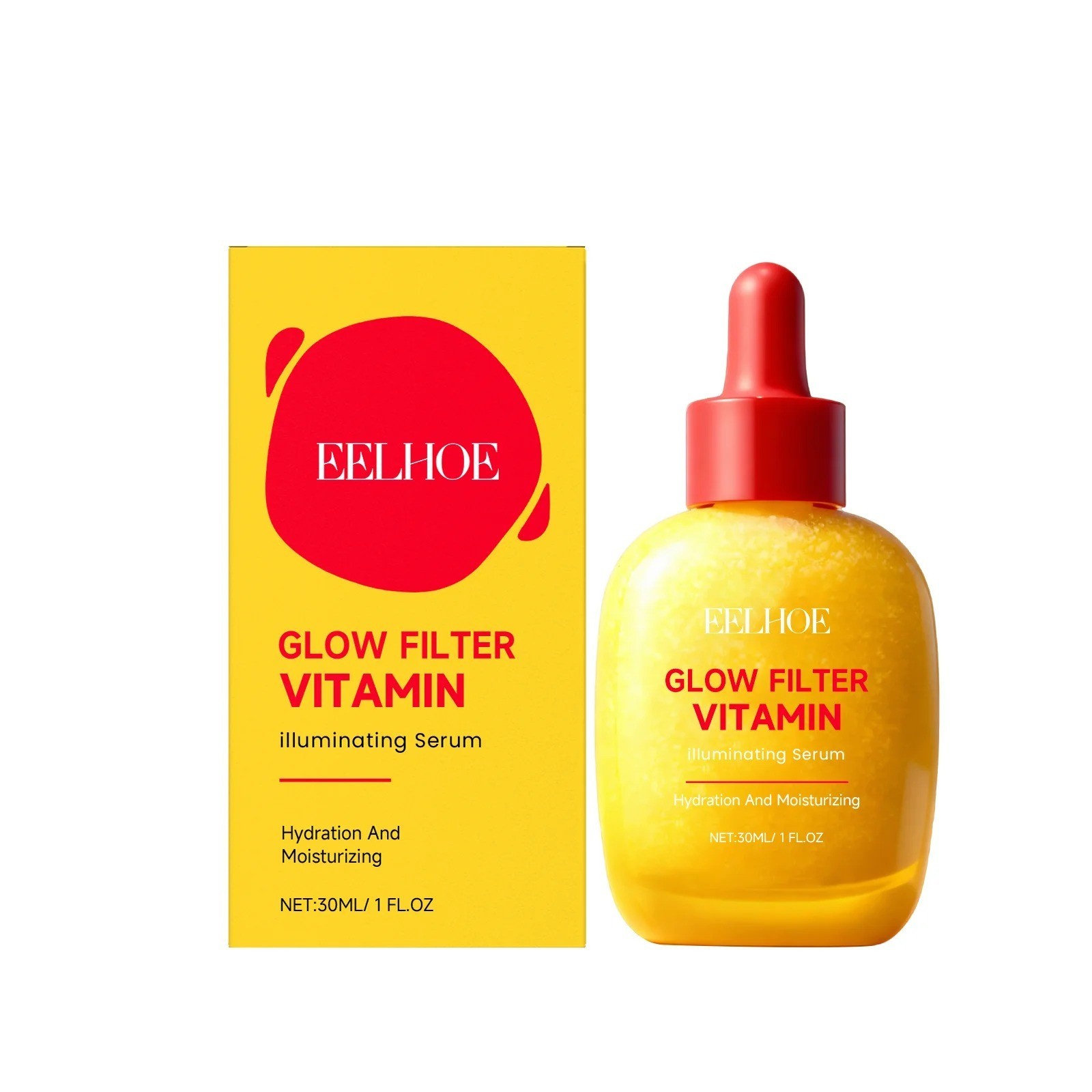 EQQUALBERRY Vitamin Illuminating Serum Bakuchiol Plumping Face Serum 30ml/1.01OZ