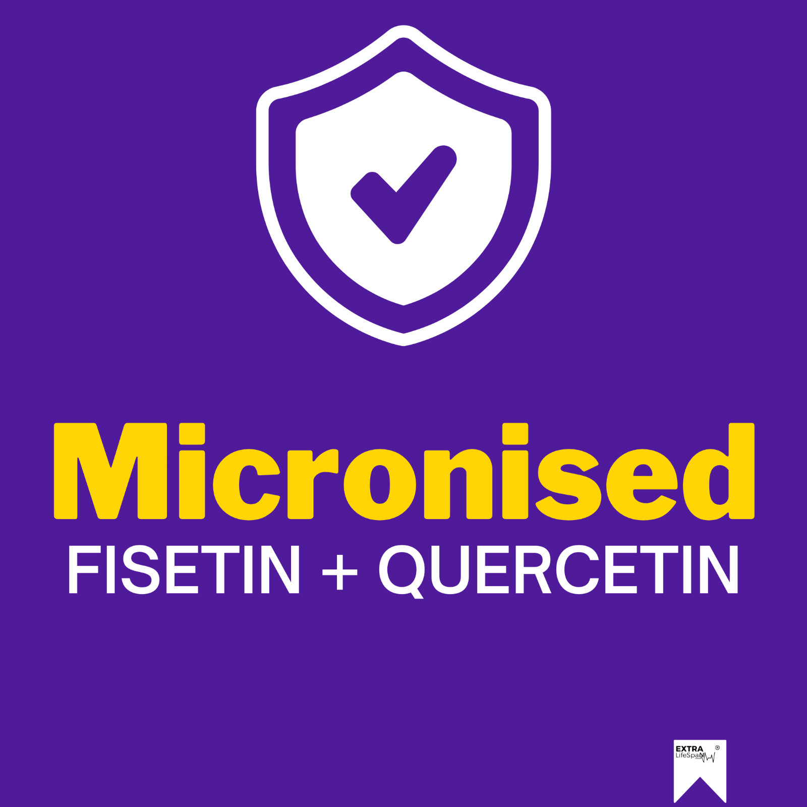 Fisetin Quercetin 99.8% Australia 500mg x 30 Capsules Extra Lifespan Supplement