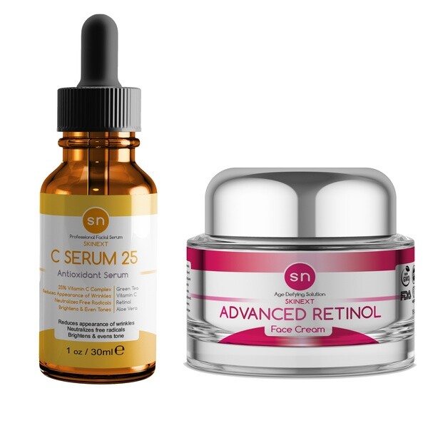 New Hyaluronic Acid Facial Serum & Collagen Anti Aging Wrinkle Cream Combo Pack