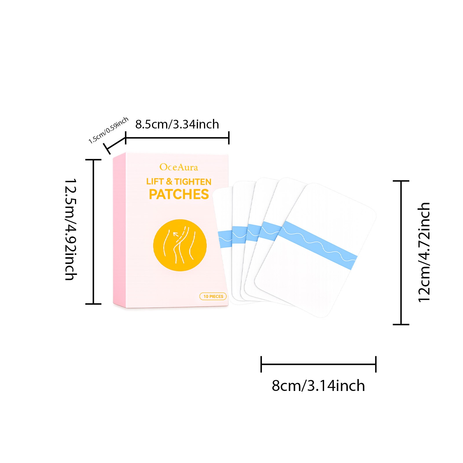 Body Lifting Patches for Legs/Abdomen/Buttocks & Arms, Transparent Skin ~US BEST