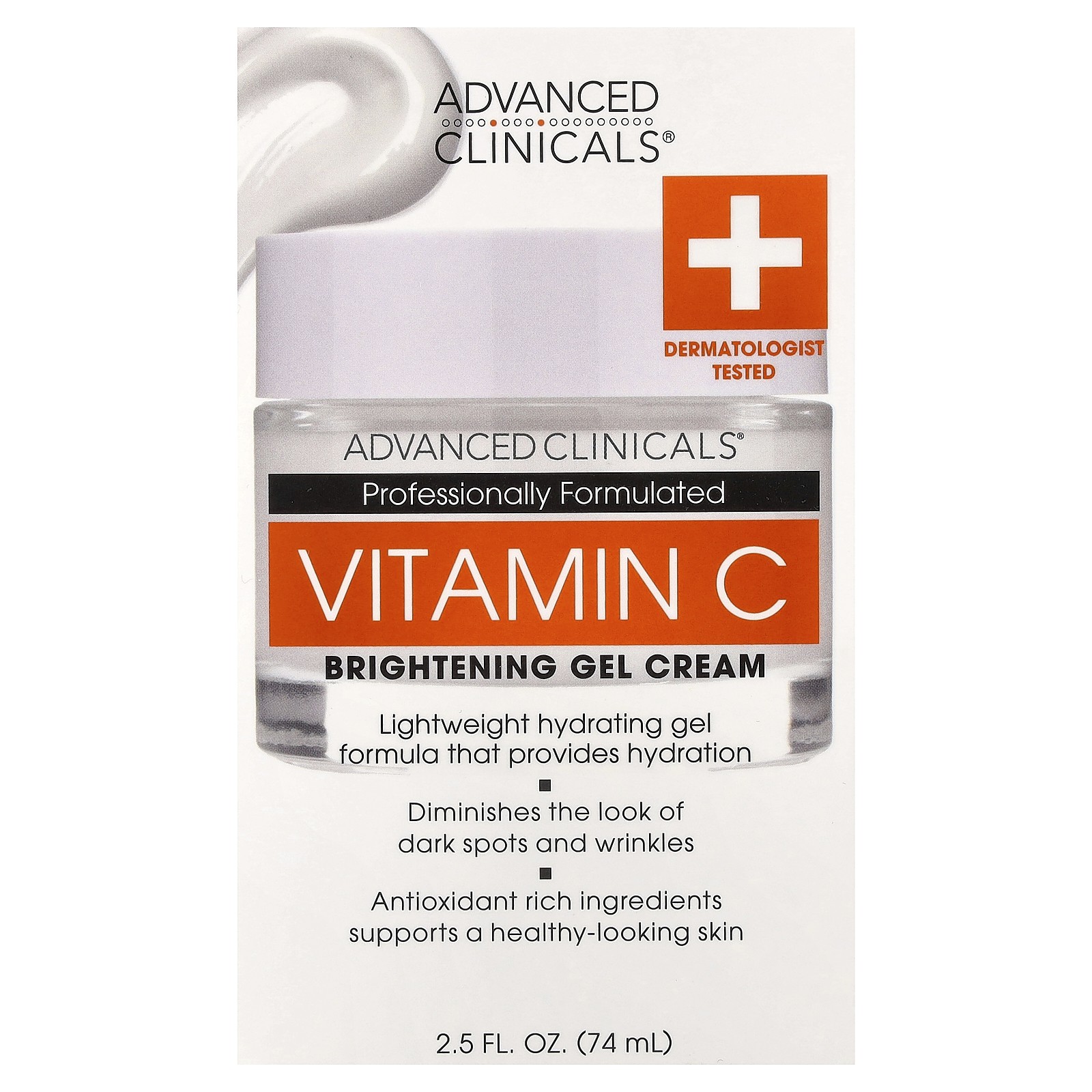Vitamin C, Brightening Gel-Cream, 2 fl oz (59 ml)