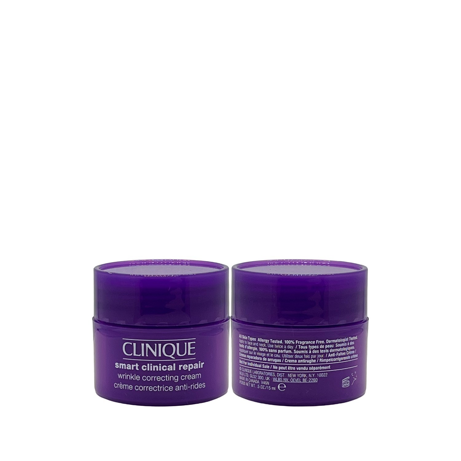 2 x Clinique Smart Clinical Repair Wrinkle Correcting Cream 15mL ea = 30mL TOTAL