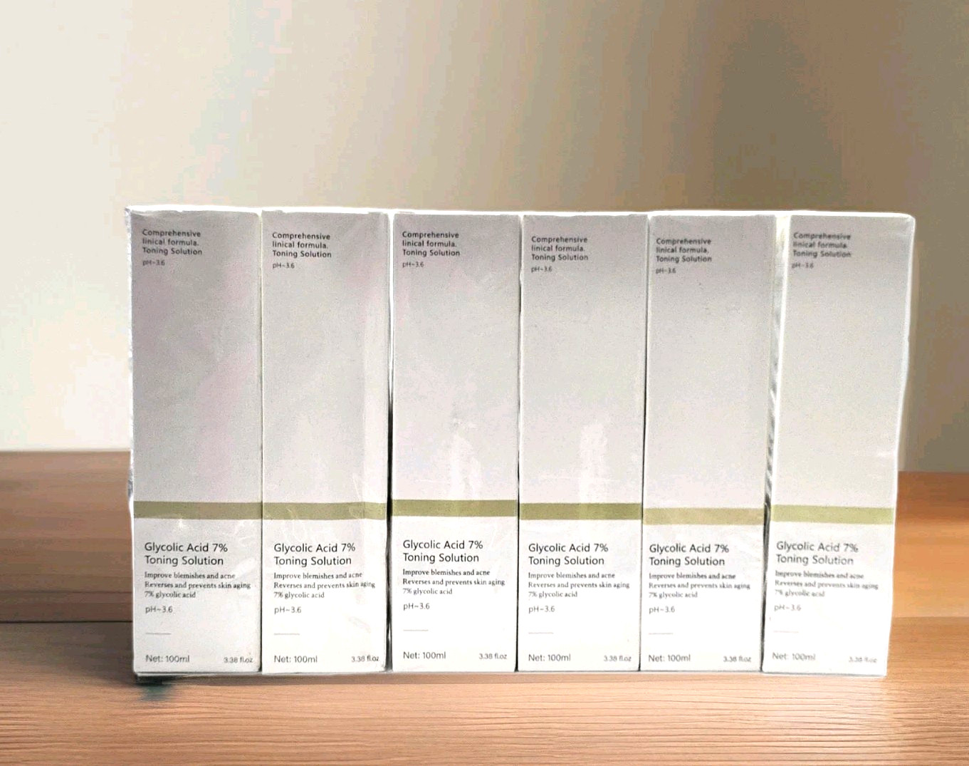 6x Glycolic Acid 7% Toning Solution pH~3.6 (3.38 Oz /100 mL Each) EXP-4/2027++