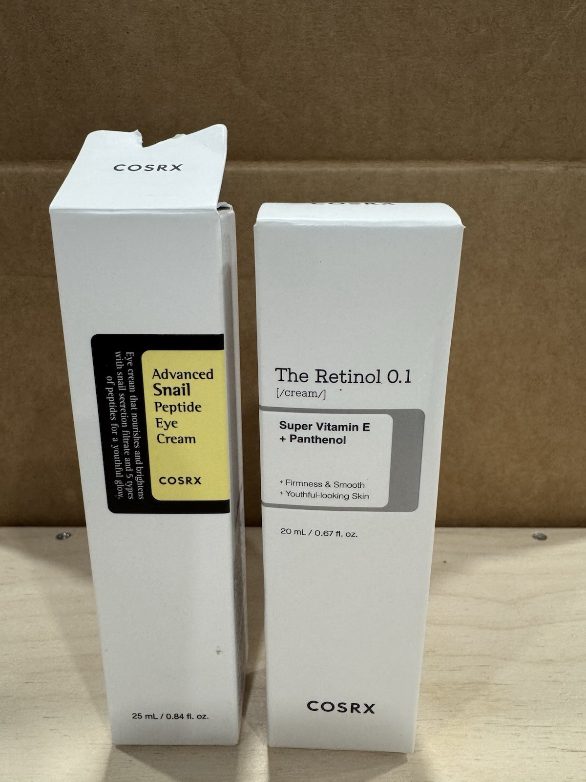 COSRX Advanced Snail Peptide Eye Cream & Retinol 0.1 Cream Set 25ml 20ml