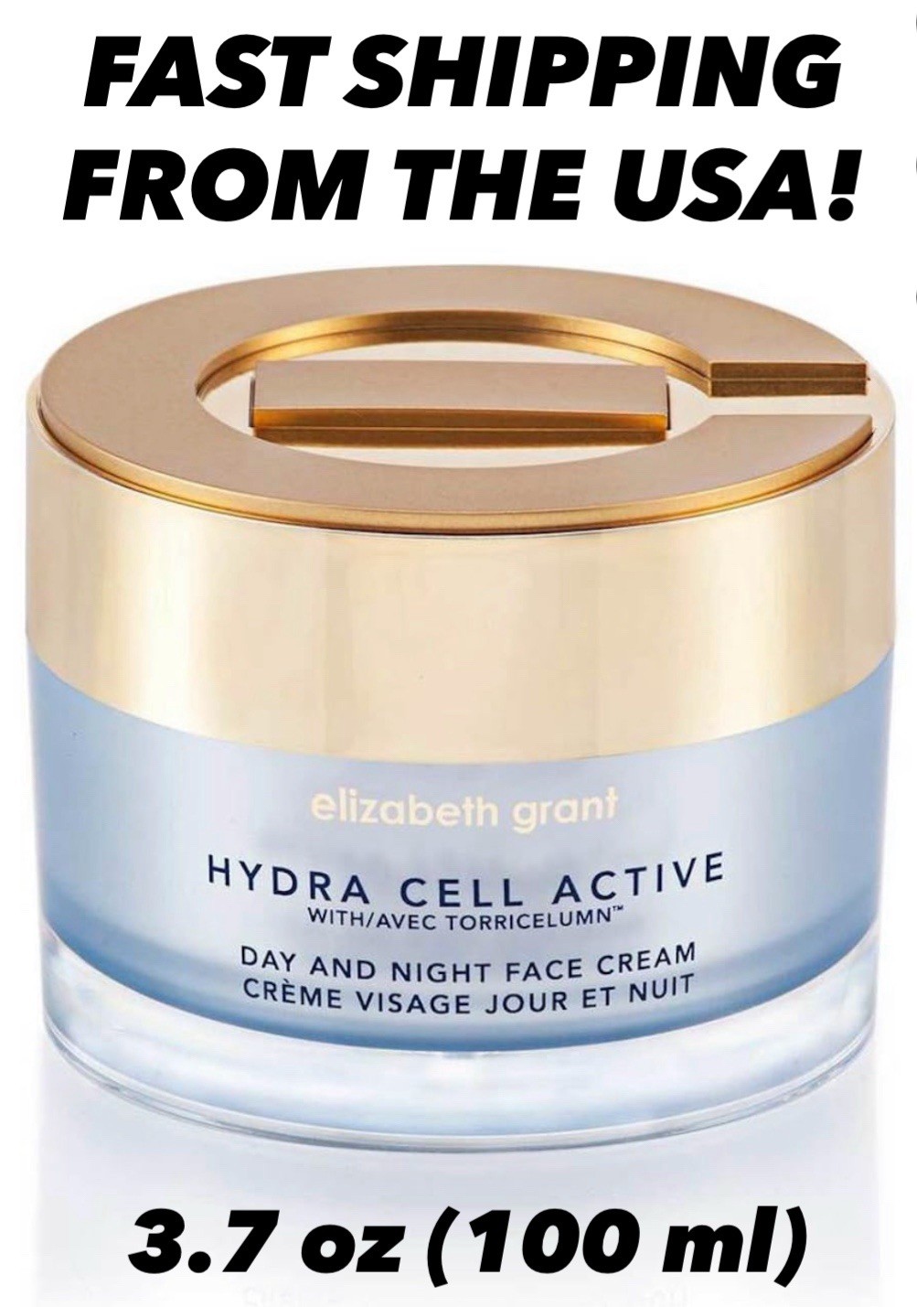 Elizabeth Grant Hydra Cell Active Day & Night Face Cream 3.7 oz/100 ml FAST SHIP