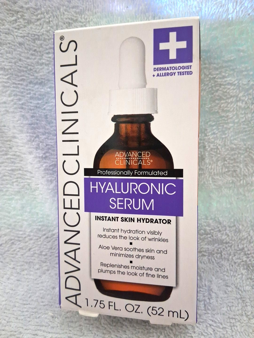 Advanced Clinicals Hyaluronic Acid Serum Instant Skin Hydrator 1.75 Fl Oz (52mL)