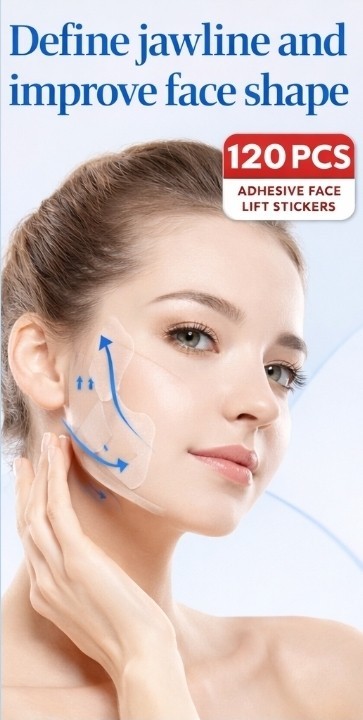Face Lifting Tape, 120pcs, Transparent, Anti-Aging, Face-tape