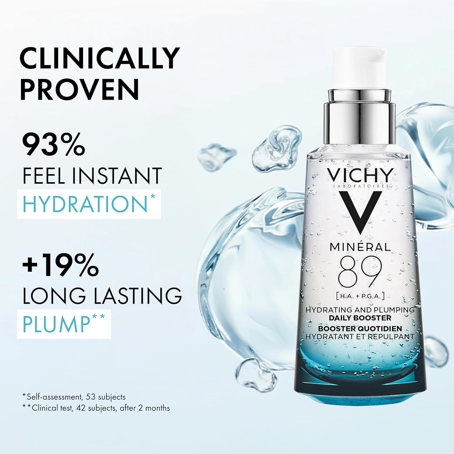 Mineral 89 Booster, Pure Hyaluronic Acid Serum for Face with Polyglutamic Acid f