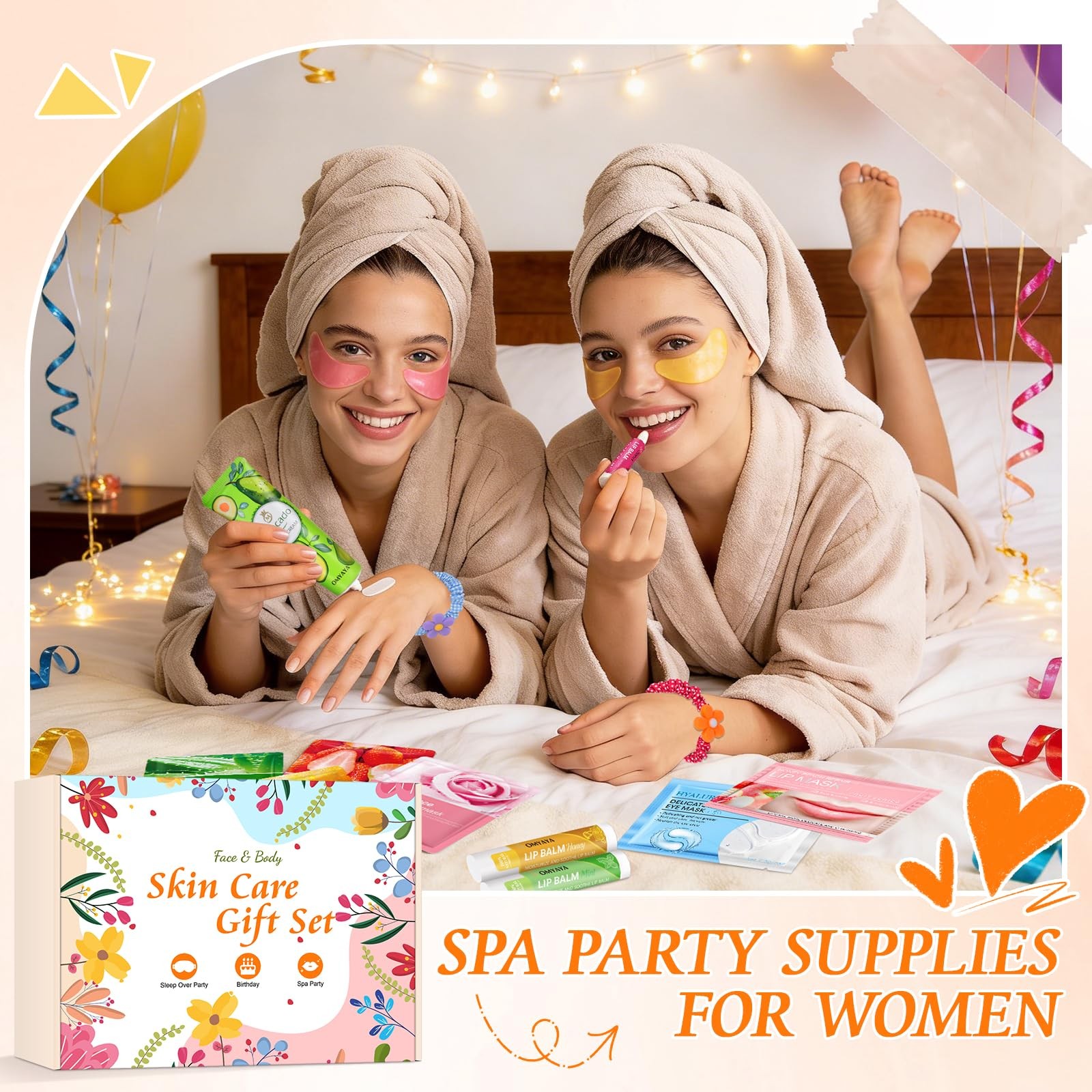 60PCS Bulk Gifts for Women, Spa Party Supplies with Face Masks Skincare, Unde…