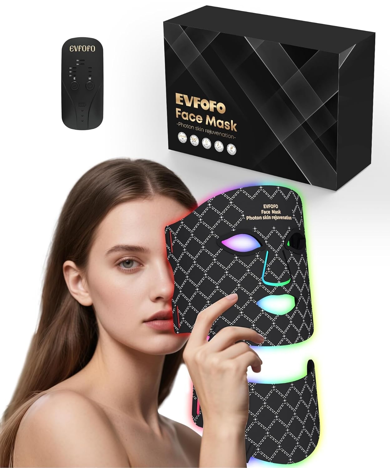 Red Light Therapy Mask LED Photon Face Neck Anti Aging Skincare Device NEW